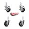 Service Caster 3 Inch Black Polyurethane Wheel Swivel 3/4 Inch Square Stem Caster Brakes, 2PK SCC-SQ20S314-PPUB-BLK-TLB-34-2-S-2 - alternate 5
